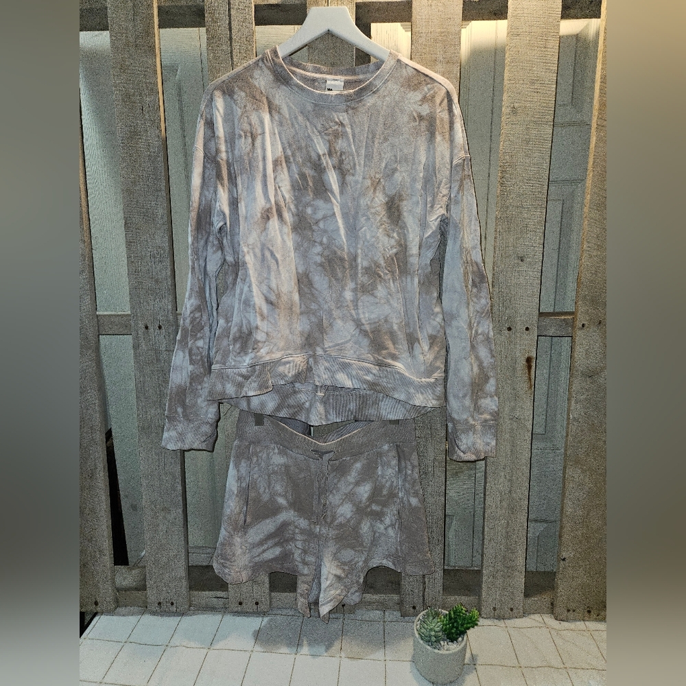 All in Motion Kids Tie-Dye Pajama Set in Brown/white